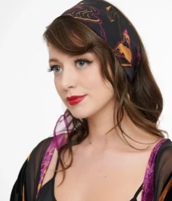 Unique Vintage Mystical Icons Hair Scarf