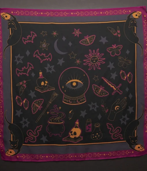 Unique Vintage Mystical Icons Hair Scarf