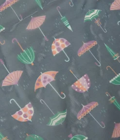 Unique Vintage Navy & Umbrella Print Hair Scarf
