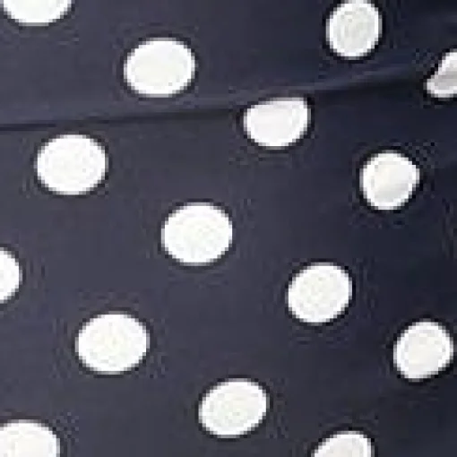 Unique Vintage Navy & White Polka Dot Corinne Halter Sheath Swimsuit