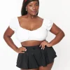 Unique Vintage Plus Size 1940s White Off The Shoulder Swim Top