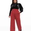 Unique Vintage Plus Size 1940s Merlot High Waist Pants