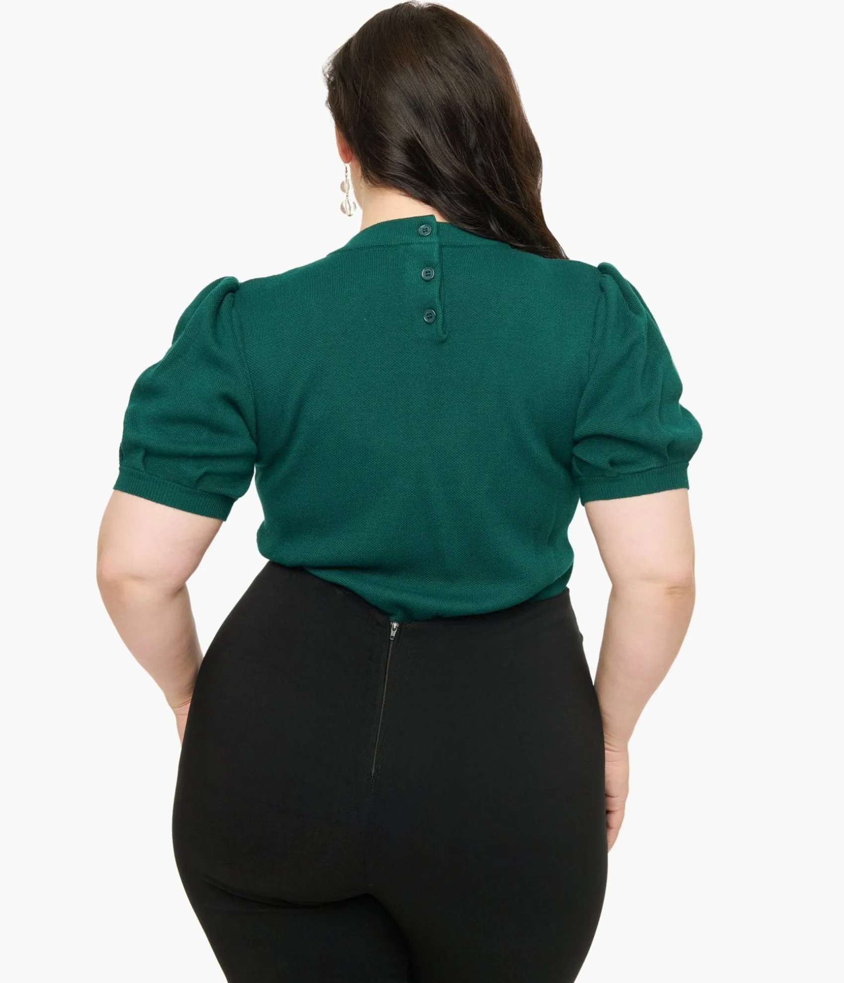 Unique Vintage Plus Size Green Fox Fair Isle Paige Sweater