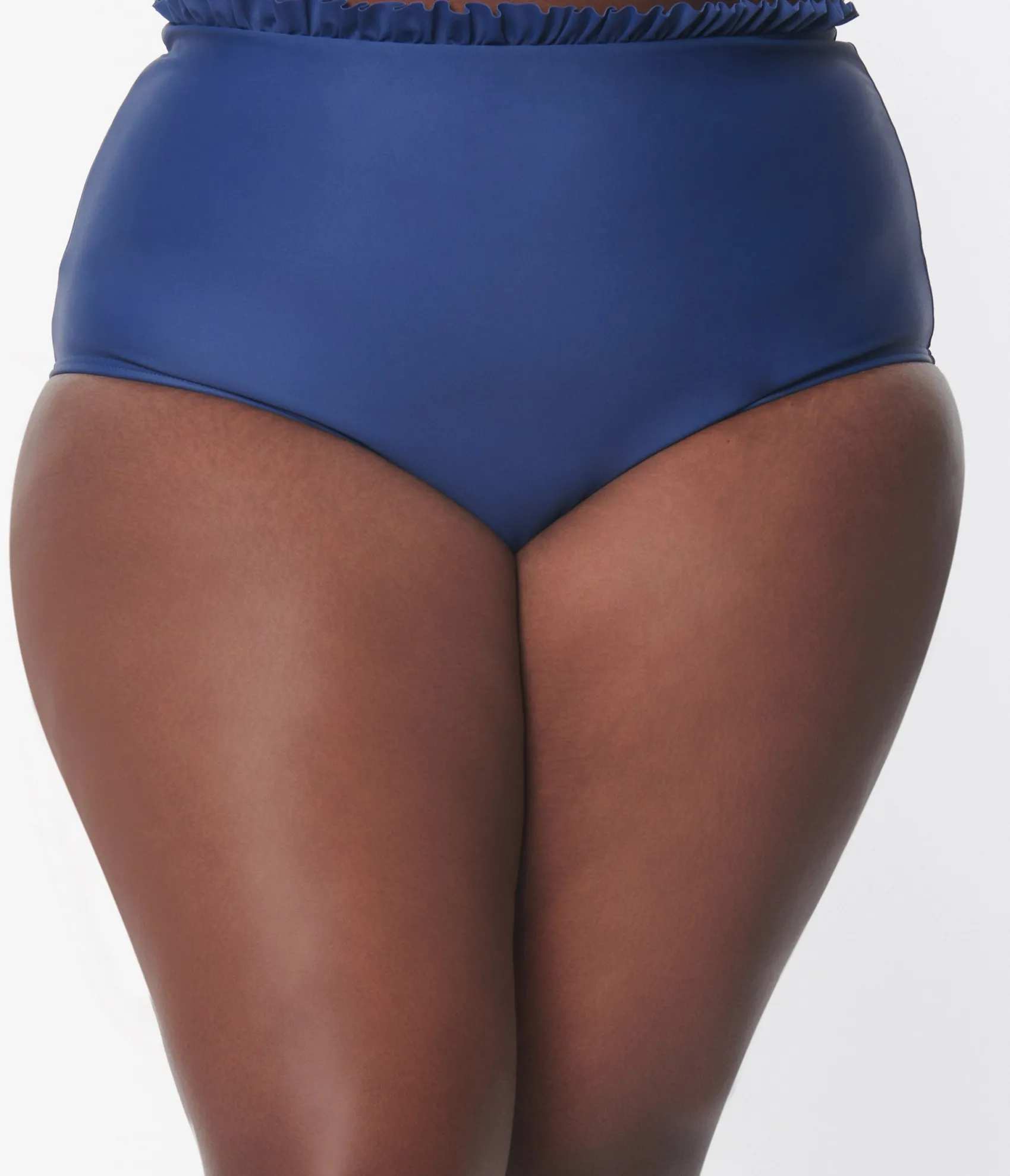 Unique Vintage Plus Size Navy Cape May Swim Bottoms