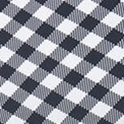 Unique Vintage Plus Size Black & White Bias Gingham Twist Front Halter Swim Top