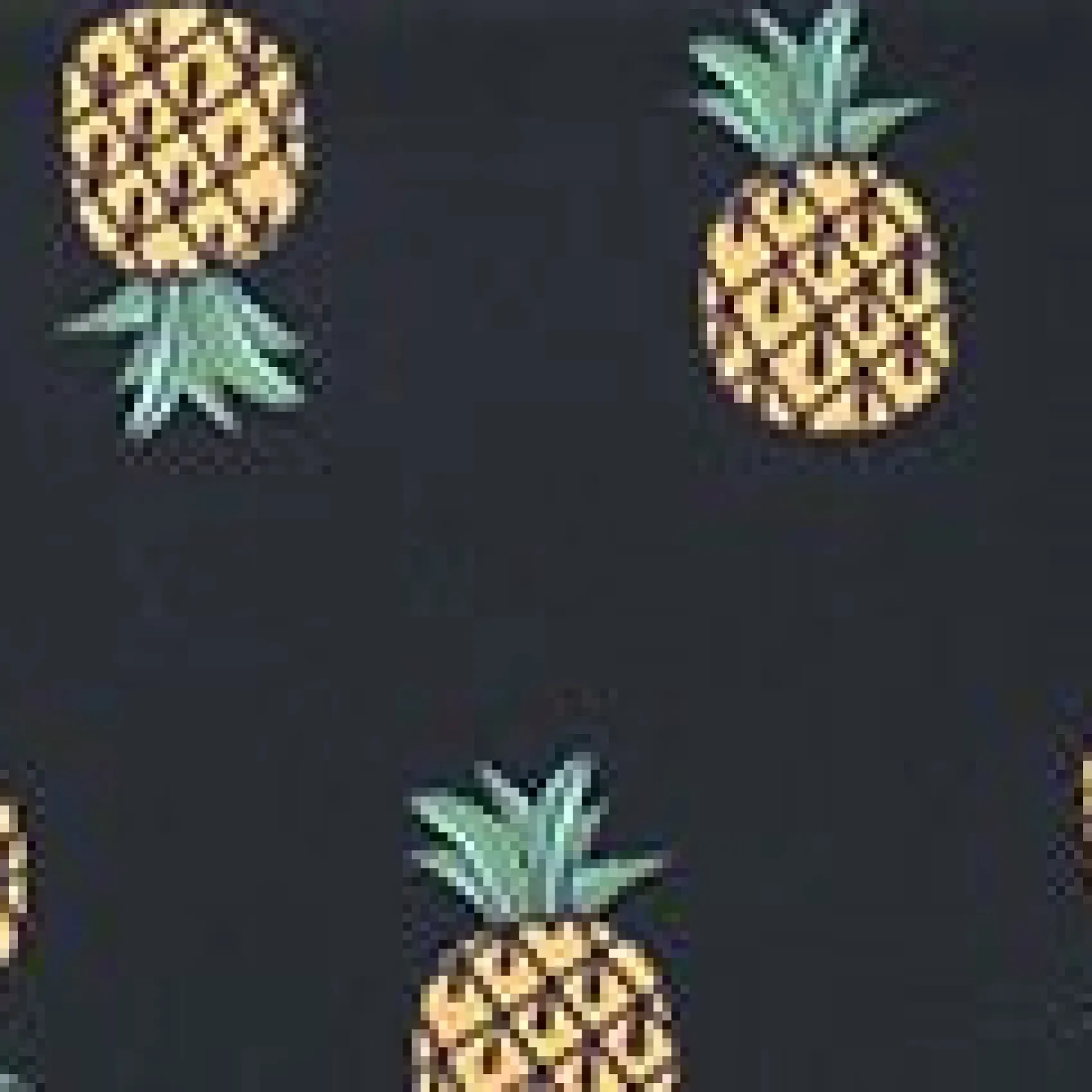 Unique Vintage Plus Size Black & Pineapple Print Alice Swim Skirt