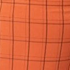 Unique Vintage Plus Size 1940s Orange Windowpane High Waist Ginger Pants