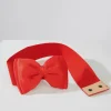 Unique Vintage Red Bow Cinch Belt