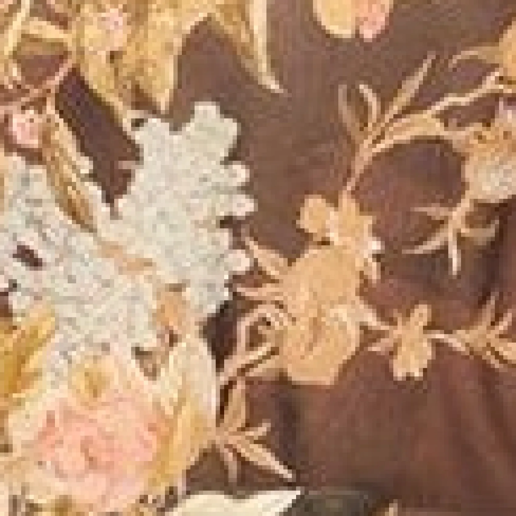 Unique Vintage 1930s Black & Vintage Floral Bouquet Print Gwen Blouse