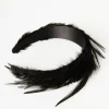 Unique Vintage 1920s Black Feather Headband