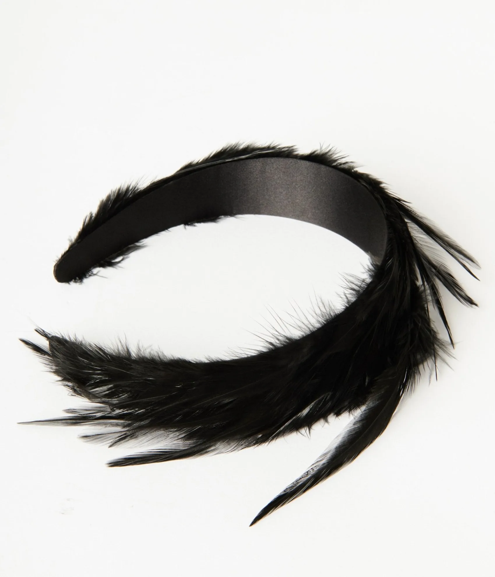 Unique Vintage 1920s Black Feather Headband