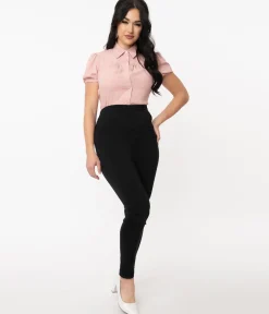 Unique Vintage 1950s Black High Waist Rizzo Cigarette Pants