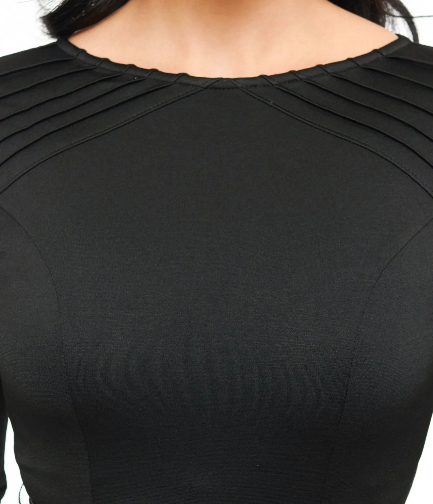 Unique Vintage 1960s Black Knit Stephanie Fit & Flare Dress