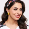 Unique Vintage 1950s Dia De Los Muertos Sugar Skull Print Hair Scarf