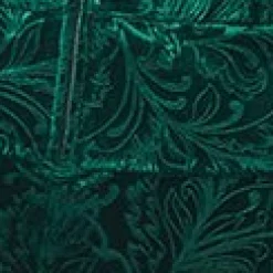Unique Vintage 1920s Emerald Green Crushed Velvet & Ivory Lace Flapper Dress