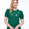 Unique Vintage 1950s Green Christmas Embroidered Sweater
