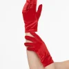 Unique Vintage 1950s Red Velvet Gloves