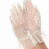 Unique Vintage 1950s White Tulle Lace Gloves