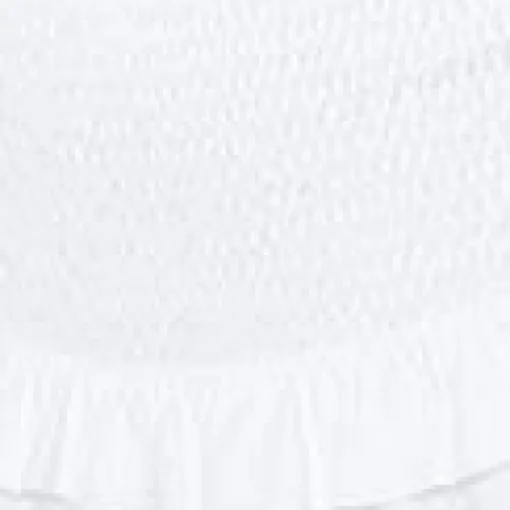Unique Vintage White Ruffle Halter Swim Top