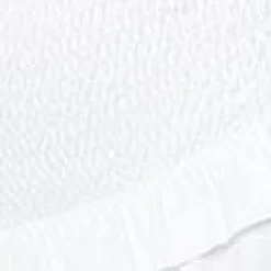 Unique Vintage White Shirred Skirt Swim Bottom