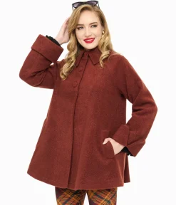 Voodoo Vixen 1960s Brown A-Line Coat