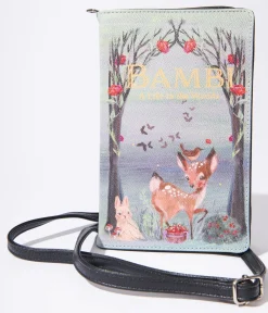 Watercolor Bambi Book Crossbody Purse