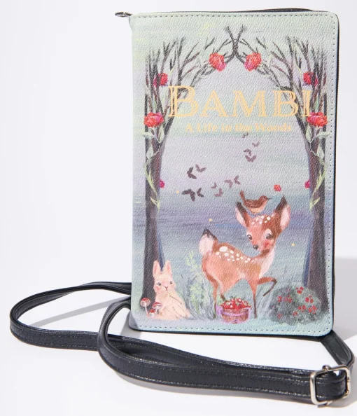Watercolor Bambi Book Crossbody Purse