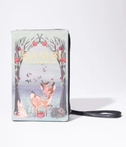 Watercolor Bambi Book Crossbody Purse
