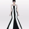 Weasel Wear Black & White Striped Sandworm Gown