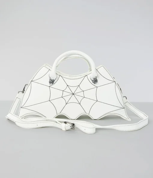 White Bat Webbed Handbag