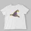 White Witch Hat Sequin Unisex Tee