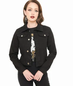 Witchwood Bags Black Surviving Out Of Spite Denim Jacket